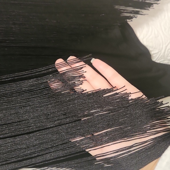 Fringe bodysuit!Sleeveless shirt tank top size large western concert wear! - Picture 4 of 9